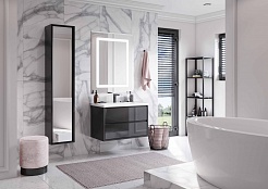 Акватон Мебель для ванной Римини 80 New черная – фотография-5